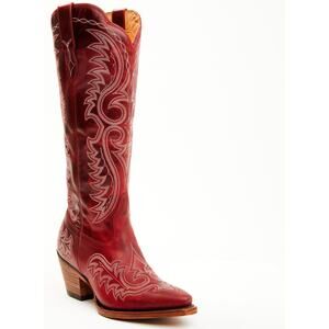 NEW Durango Crush Tall Western Boots Red Snip Toe Cowboy Rodeo Glam Statement